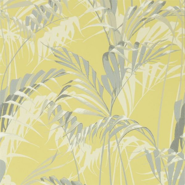 Sanderson Wallpaper Palm House Chartreuse/Grey | Allium Interiors