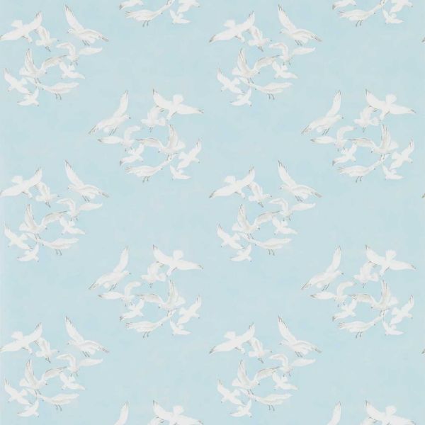 Sanderson Wallpaper Seagulls Blue | Allium Interiors