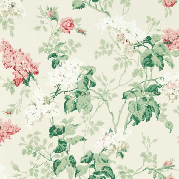 Sanderson Wallpaper Sommerville Blush/Grey Birch | Allium Interiors