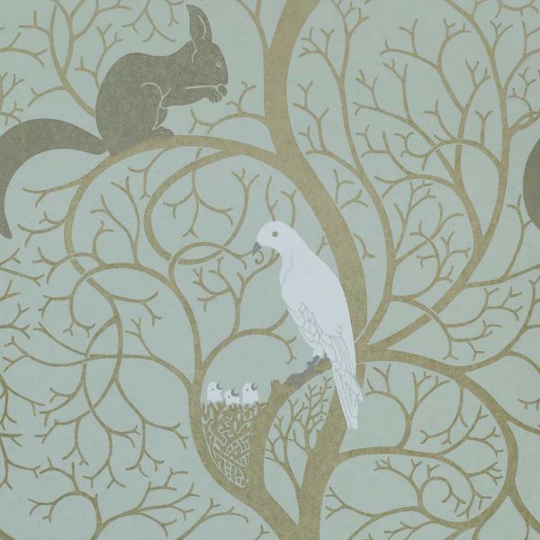 Sanderson Wallpaper Squirrel & Dove Eggshell/Ivory | Allium Interiors