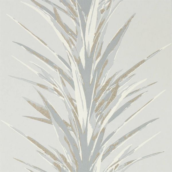 Sanderson Wallpaper Yucca Grey/Silver | Allium Interiors