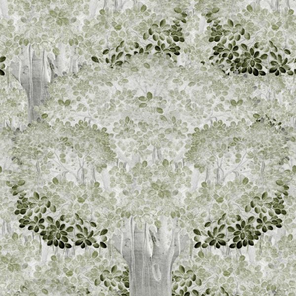 Mind The Gap Wallpaper Savage Leaves Neutral | Allium Interiors