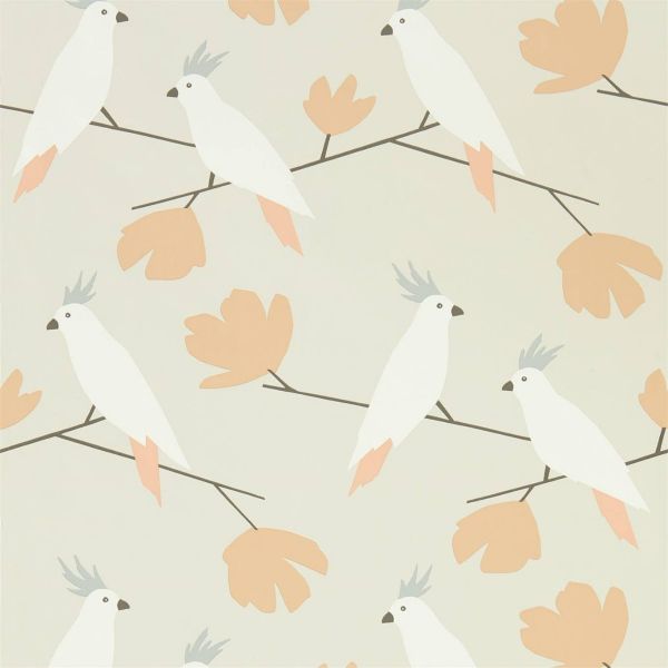 Scion Wallpaper Love Birds Blush | Allium Interiors