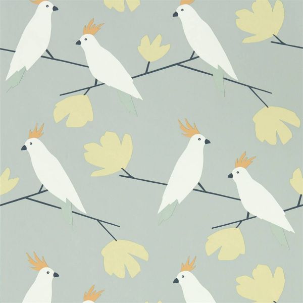 Scion Wallpaper Love Birds Willow | Allium Interiors