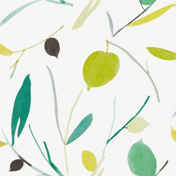 Scion Wallpaper Oxalis Juniper/Lime | Allium Interiors