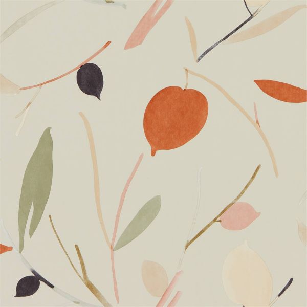 Scion Wallpaper Oxalis Spice/Raffia | Allium Interiors