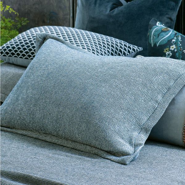 Bianca Lorenne Sottobosco Indigo Standard Pillowcase Pair | Allium Interiors