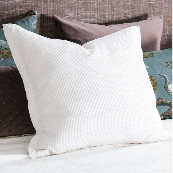 Bianca Lorenne Sottobosco White Euro Pillowcase Pair | Allium Interiors
