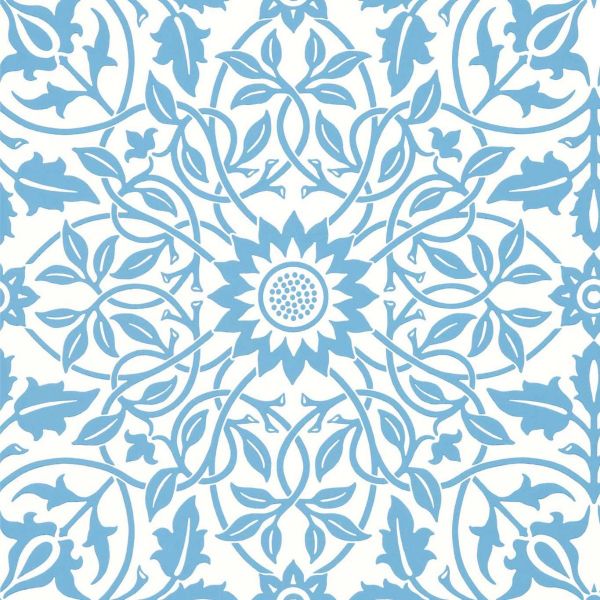 Morris & Co. Wallpaper St James Ceiling China Blue | Allium Interiors