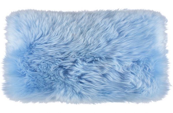 New Zealand Long-wool Sheepskin Cushion Summer Sky | Allium Interiors