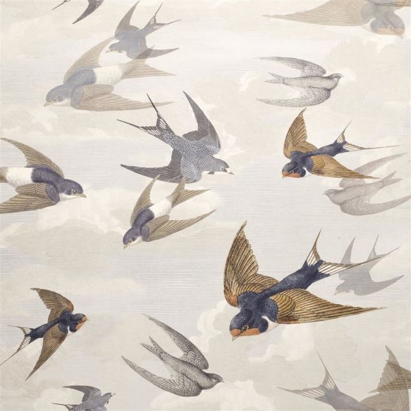 John Derian Wallpaper Chimney Swallows Dawn | Allium Interiors