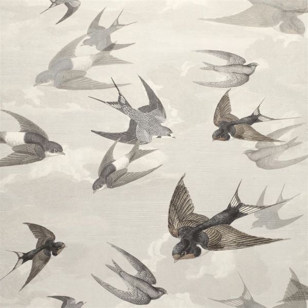 John Derian Wallpaper Chimney Swallows Dusk | Allium Interiors
