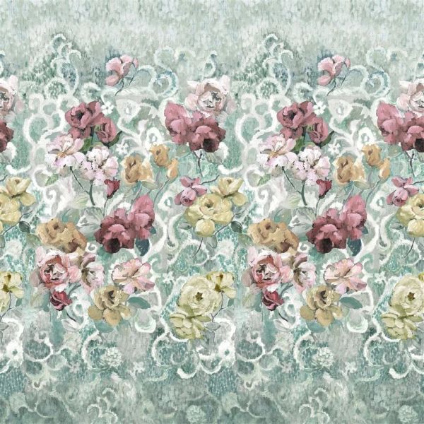 Designers Guild Wallpaper Tapestry Flower Eau De Nil | Allium Interiors