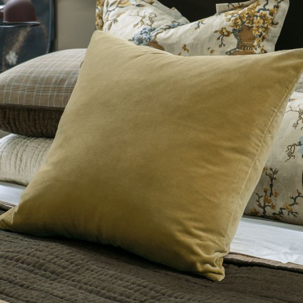 Bianca Lorenne Tramonto Ochre Euro Pillowcase Pair | Allium Interiors