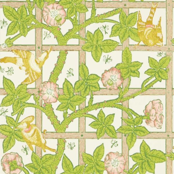 Morris & Co. Wallpaper Trellis Summer Yellow | Allium Interiors