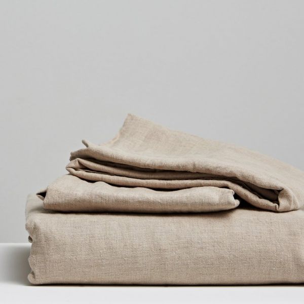 Seneca Vida Stonewashed Linen Natural Oxford Pillowcase | Allium Interiors