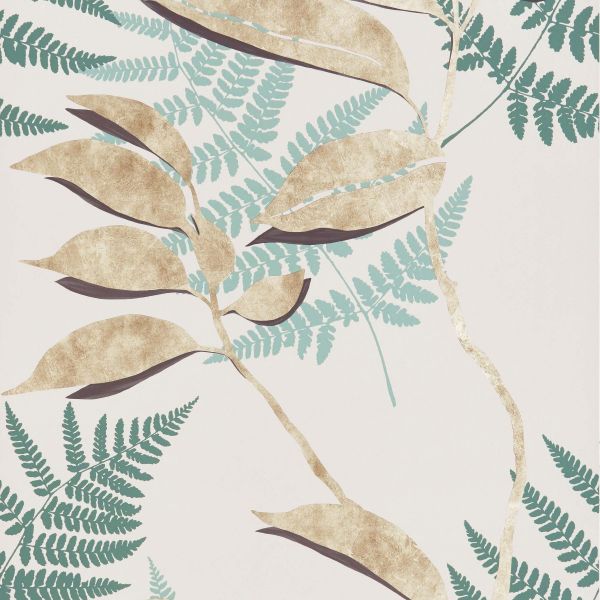 Osborne & Little Wallpaper Feuille D'Or Stone | Allium Interiors