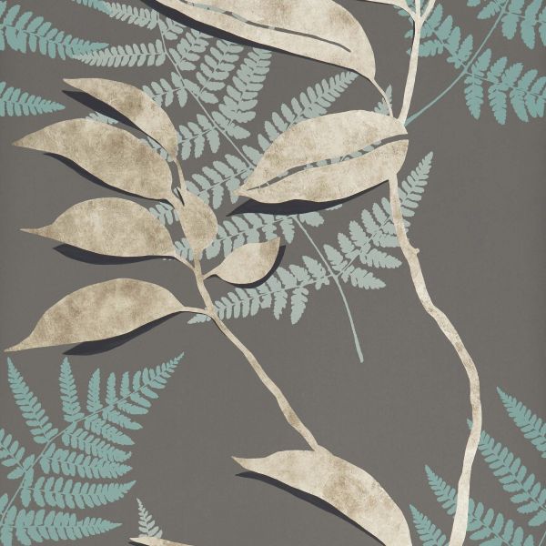 Osborne & Little Wallpaper Feuille D'Or Cacao | Allium Interiors