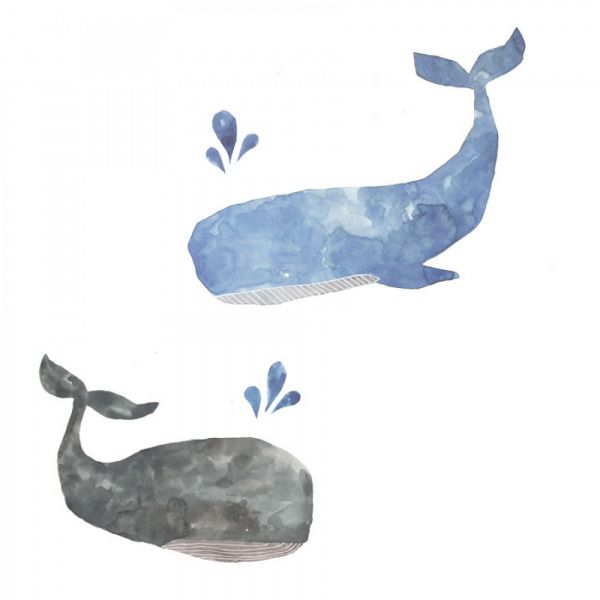 Love Mae Fabric Wall Stickers Whale | Allium Interiors