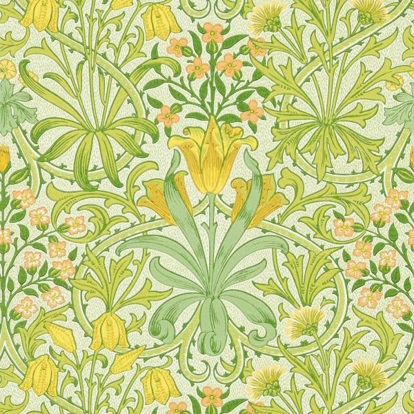 Morris & Co. Wallpaper Woodland Weeds Sap Green | Allium Interiors