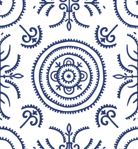 Anna Spiro Wallpaper Round & Round The Garden Dark Blue