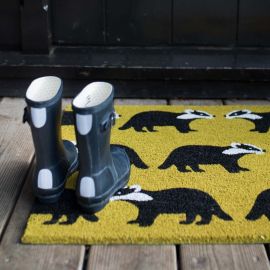 Anorak Door Mat Kissing Badgers