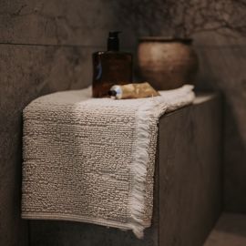 Baksana Towels Lisbon Double Bath Mat Linen