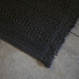 Baksana Towels Lisbon Double Bath Mat Slate