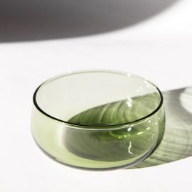 Bison Glass Bowl Kelly Olive