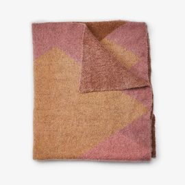 Bonnie And Neil Mohair Throw Geometric Pink