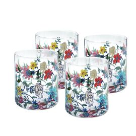 Nel Lusso Botswana Botanical Glass Set of 4