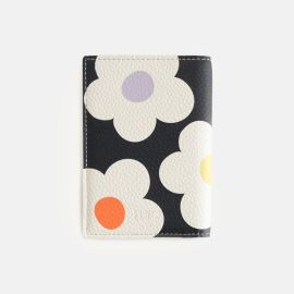 Caroline Gardner Passport Holder Multi Flower Charcoal