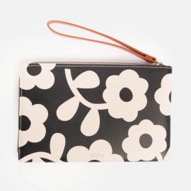 Caroline Gardner Travel Pouch Mono Bloom