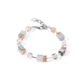 COEUR de LION Bracelet Geocube Iconic Precious Rose Gold-Peach