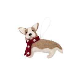 Pashom Christmas Decoration Corgi Red Scarf