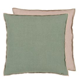Designers Guild Cushion Brera Lino Thyme & Pebble