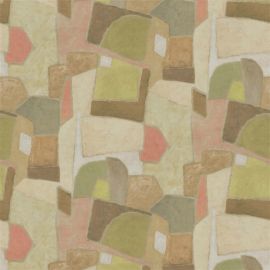 Designers Guild Fabric Clay Collage Terracotta