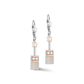 COEUR de LION Earrings Geocube Iconic Precious Rose-Gold Peach