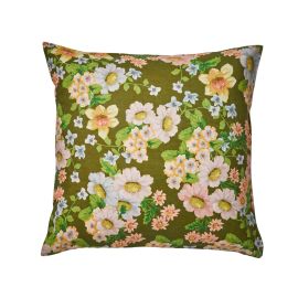 Bonnie And Neil Buttercup Olive Euro Pillowcase Pair