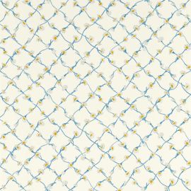 Harlequin X Sophie Robinson Wallpaper Daisy Trellis Lapis/Pearl