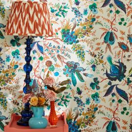 Harlequin X Sophie Robinson Wallpaper Wonderland Floral Lapis/Emerald/Carnelian
