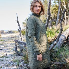 Ilse Jacobsen Jacket Art06 Long Quilt Army