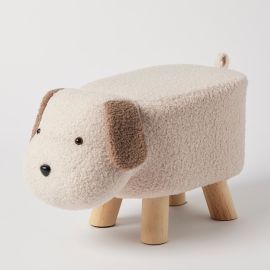Jiggle & Giggle Kids Stool Puppy Bouclé