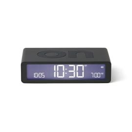 Lexon Flip Classic Clock Rubber Dark Grey