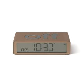Lexon Flip Classic Clock Rubber Soft Gold