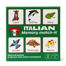 Lingo Memory Matching Game Animals Italian