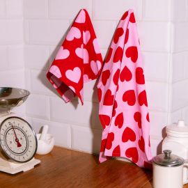 DOIY Tea Towels Love Set of 2