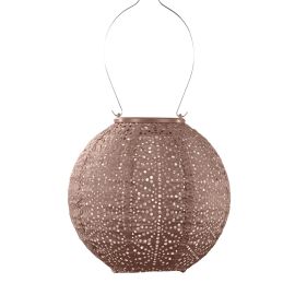 Lumiz Lantern Round 20cm Mocha Sashiko