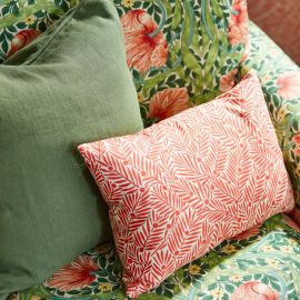 Morris & Co. Fabric Yew & Aril Watermelon