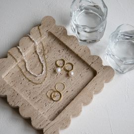 Papier HQ Travertine Scalloped Tray